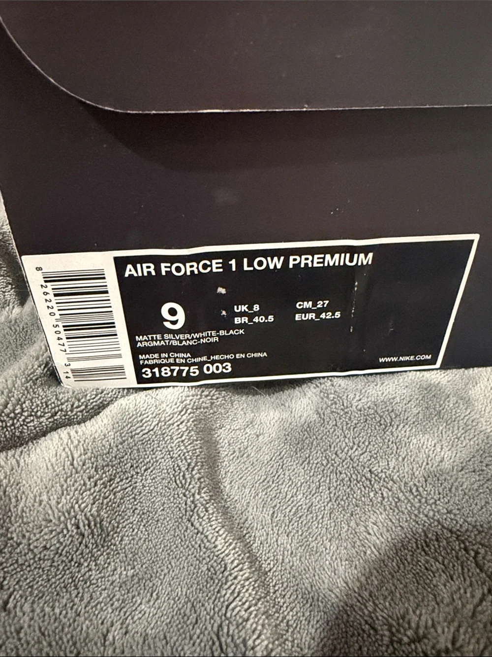 Nike Gray and White Low-Top Air Sneakers
